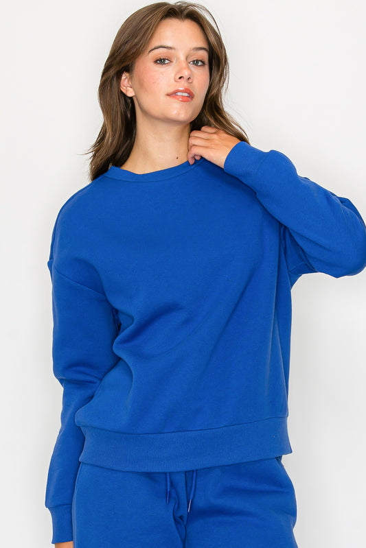 Relaxed Crewneck Fleece Sweatshirt