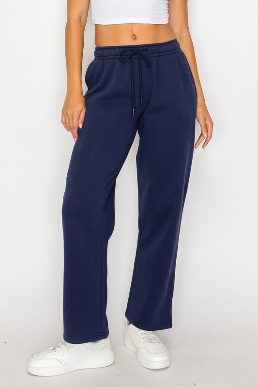 Straight Leg Fleece Sweatpants
