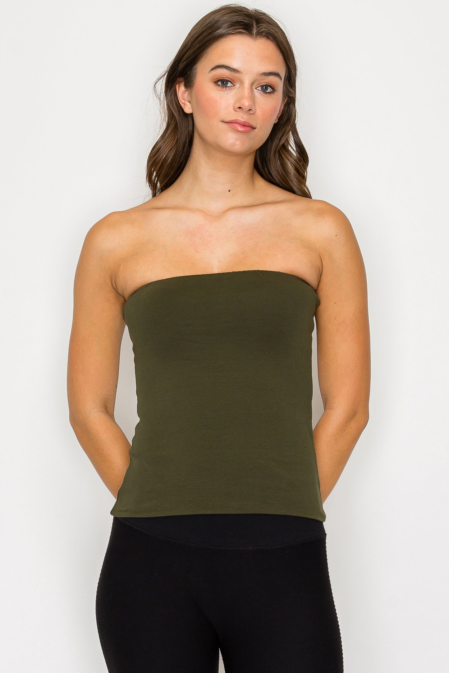 Double Layered Long Tube Top