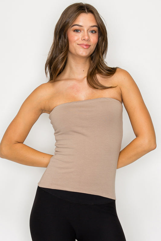 Double Layered Long Tube Top