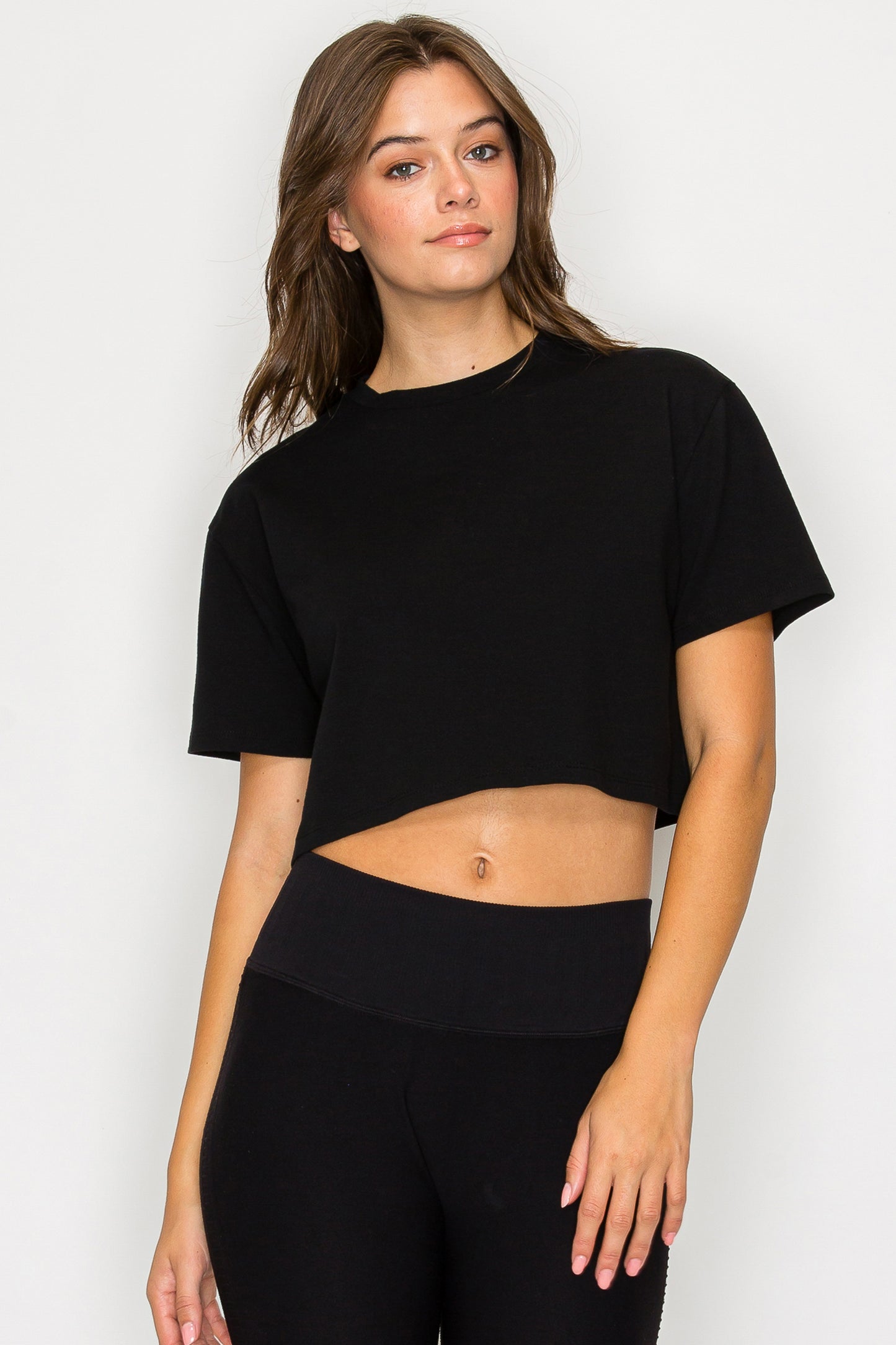 Oversized Short Sleeve Cropped T-Shirt