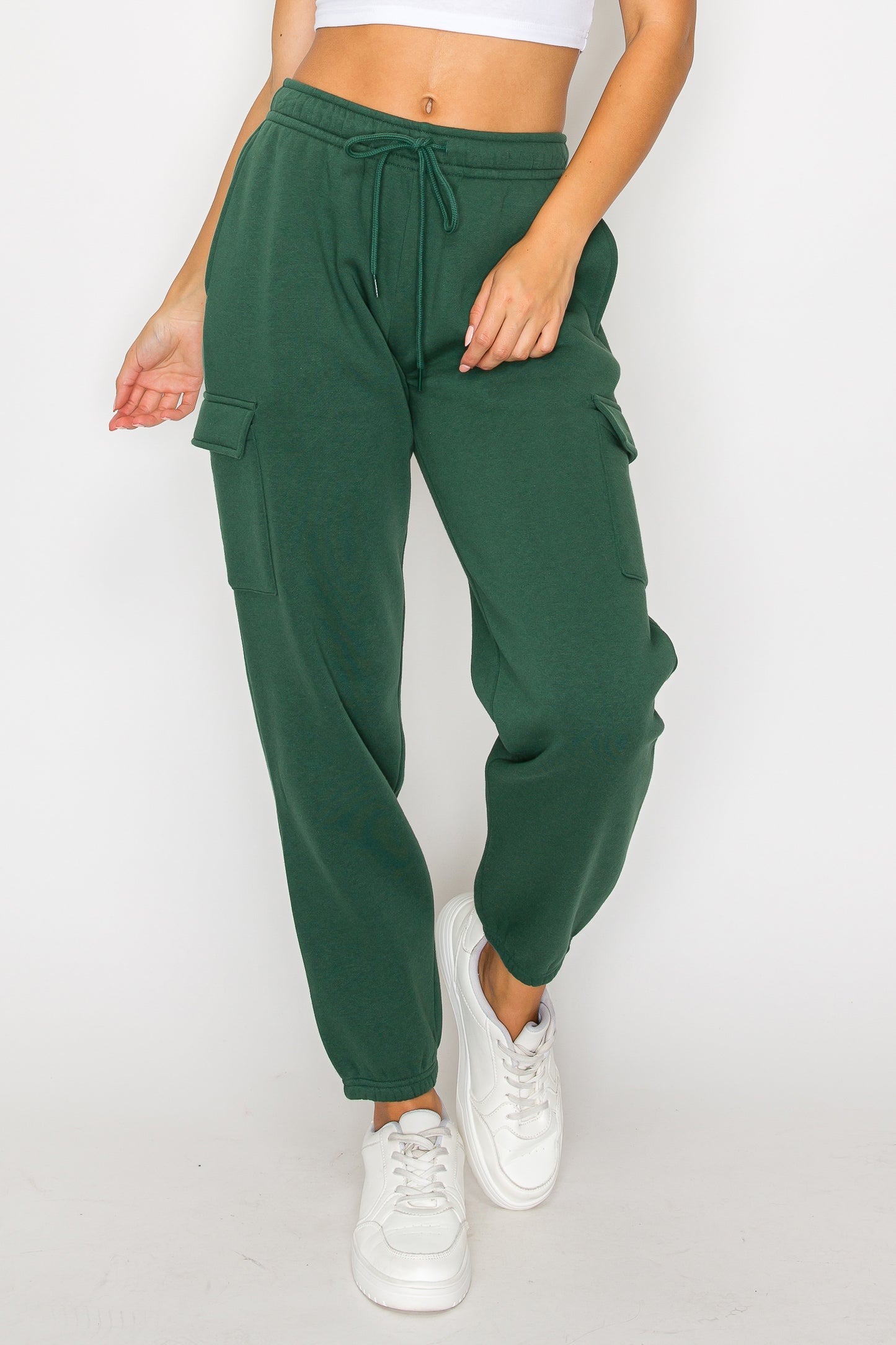 Relaxed Fleece Cargo Sweatpants