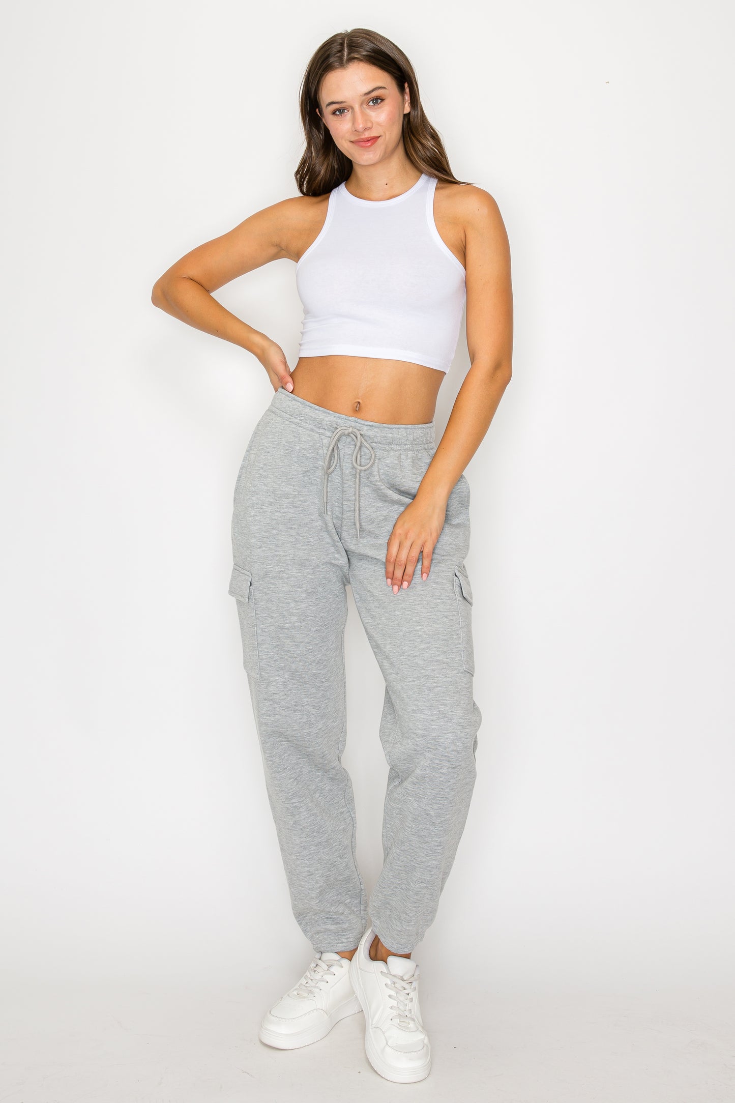 Relaxed Fleece Cargo Sweatpants