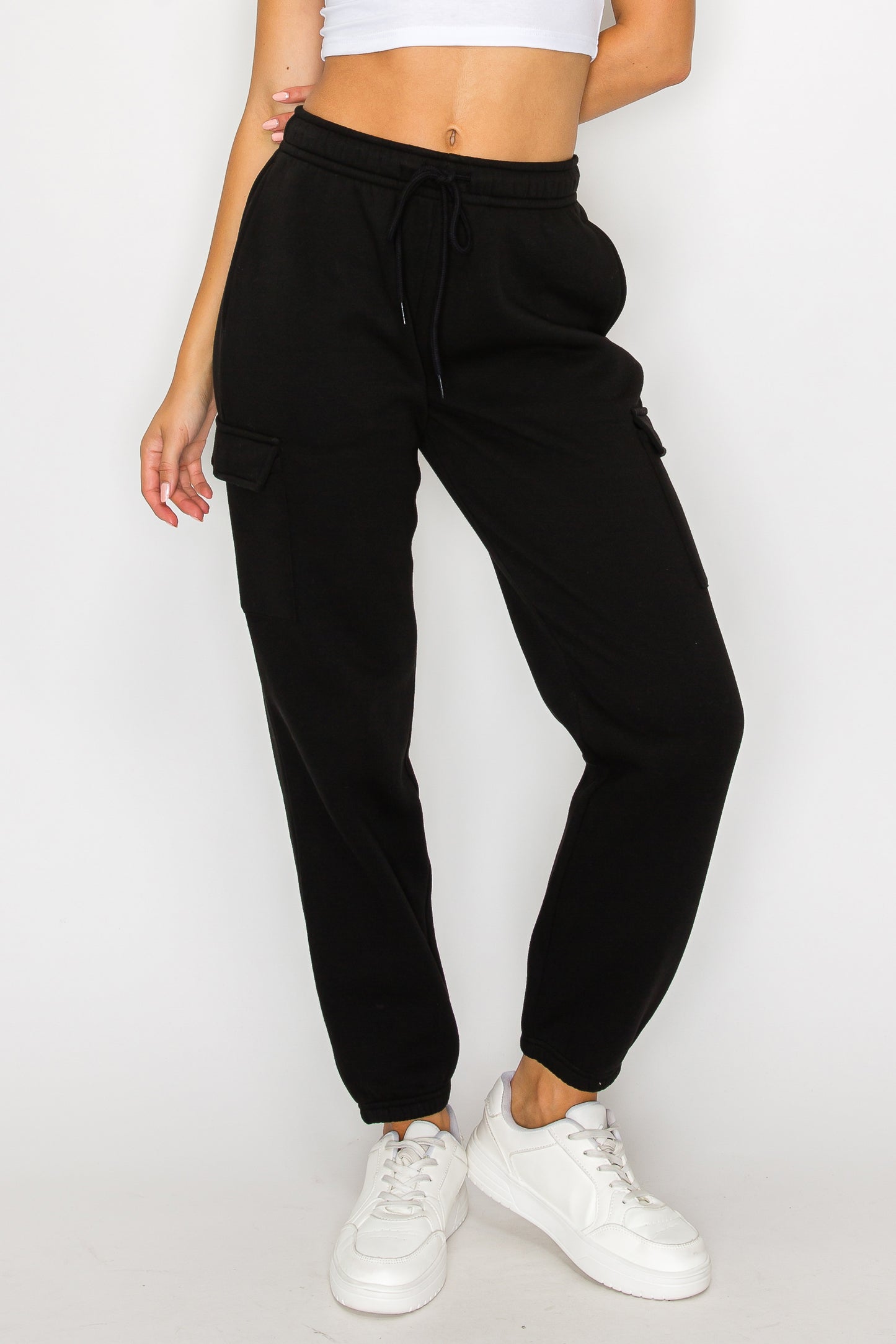 Relaxed Fleece Cargo Sweatpants