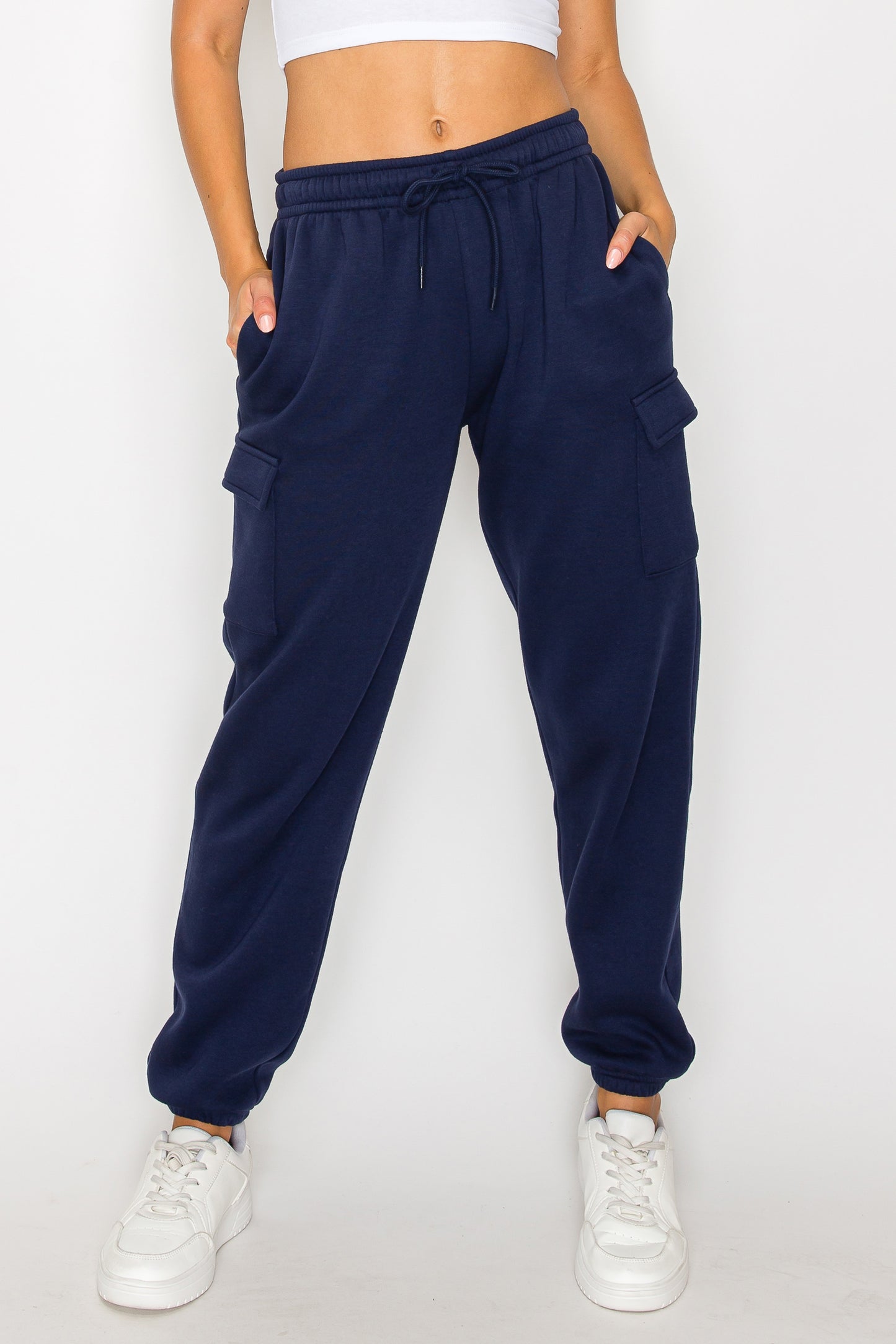 Relaxed Fleece Cargo Sweatpants