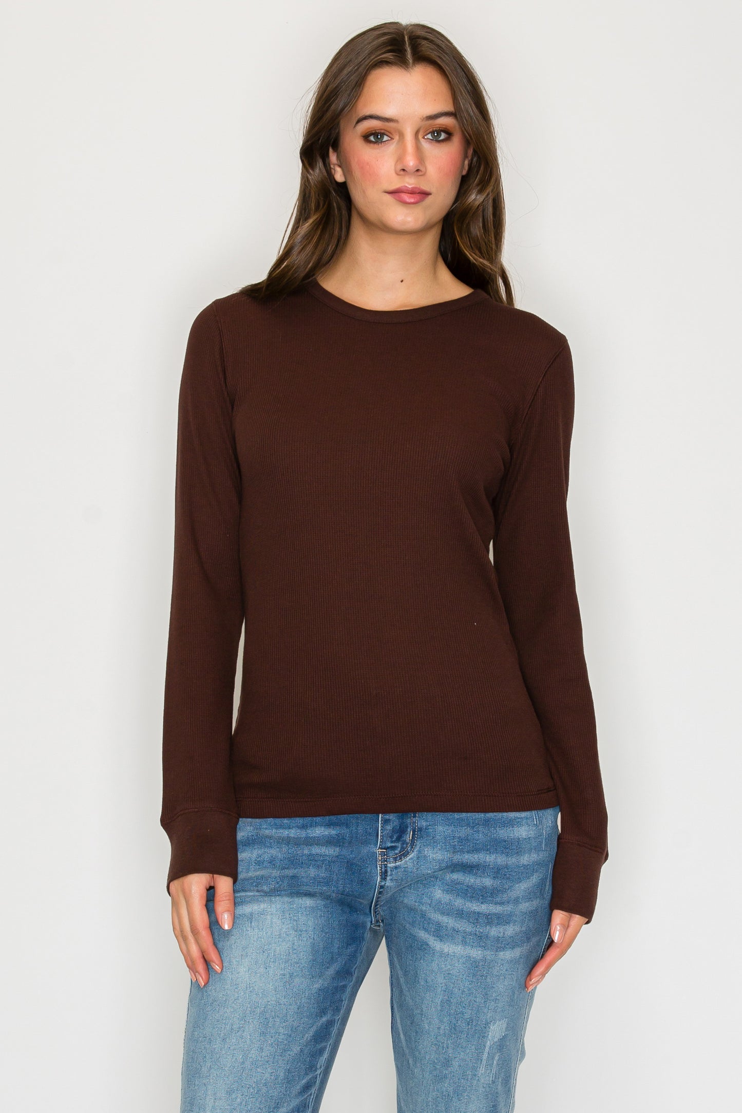 Long Sleeve Round Neck Thermal Top
