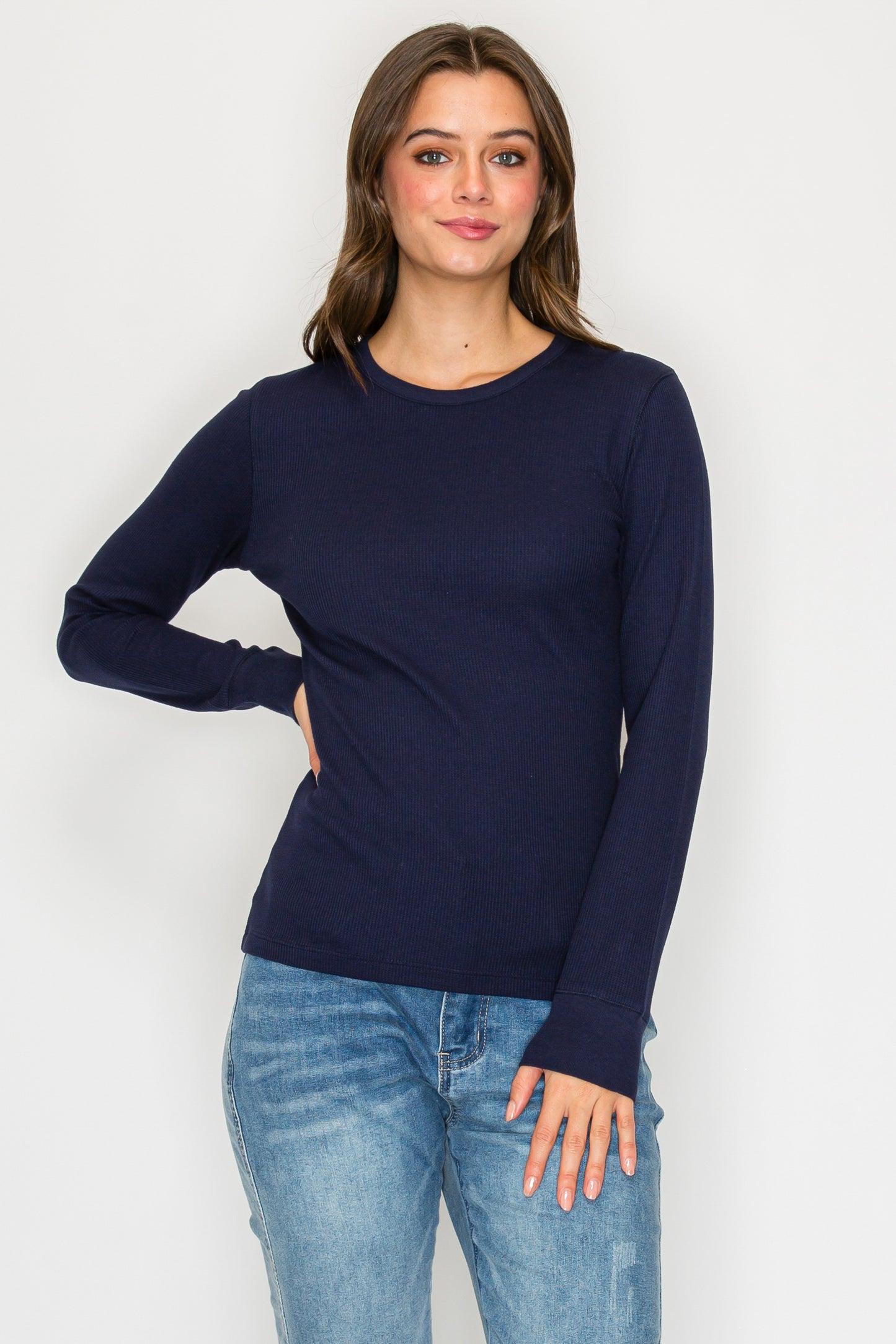 Long Sleeve Round Neck Thermal Top